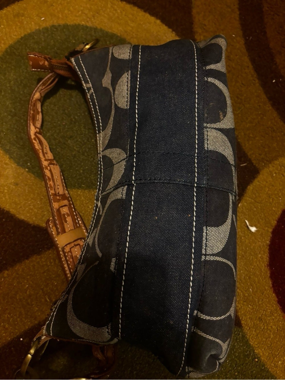 Coach Denim Carly Signature Hobo shoulder bag